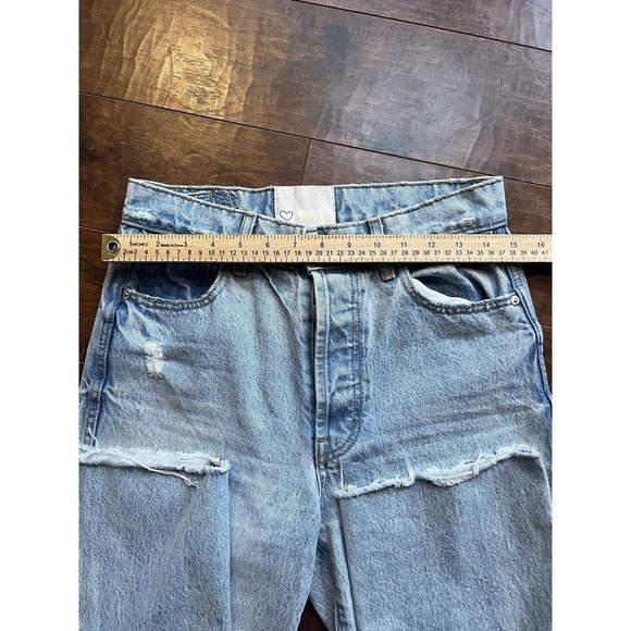 Revice Womens Straight Leg Distressed Mom Jean Womens Size 28 - Picture 5 of 8